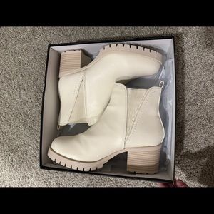 Cream chelsea Booties MIA